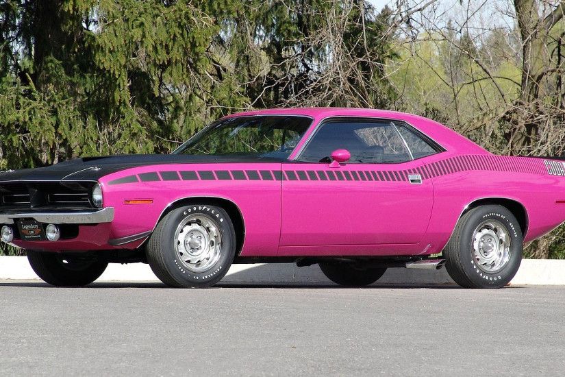 Preview wallpaper 1970, plymouth, cuda, pink 3840x2160