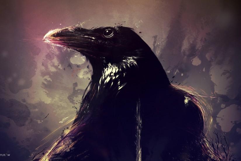 raven, Artwork, Animals, Birds Wallpaper HD