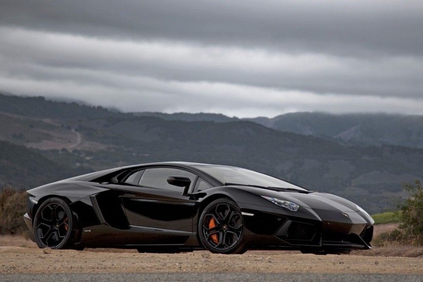 lamborghini | Lamborghini Aventador Black 1080p HD Wallpaper 1920Ã1080 pixel