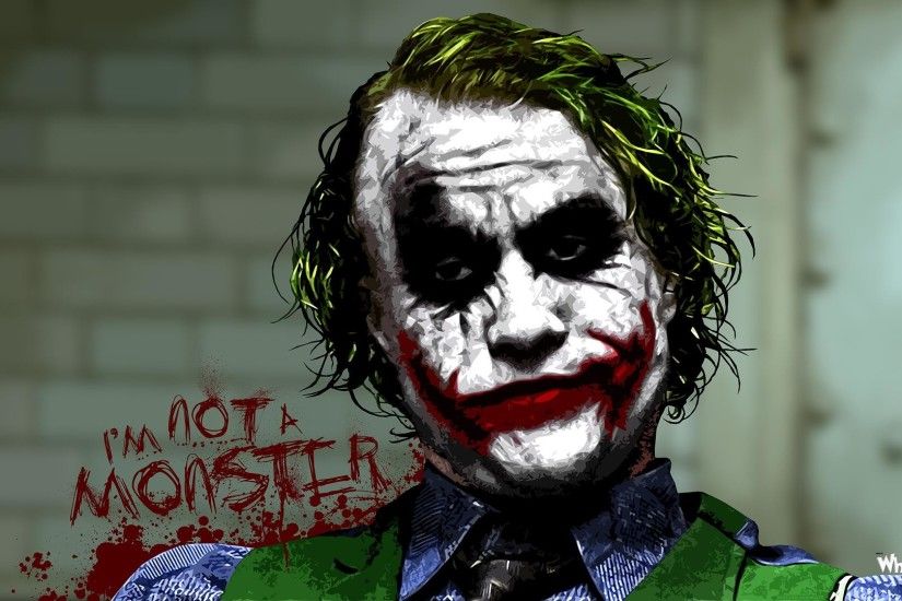 ... The Joker I am not Monster HD Painting Wallpaper ...