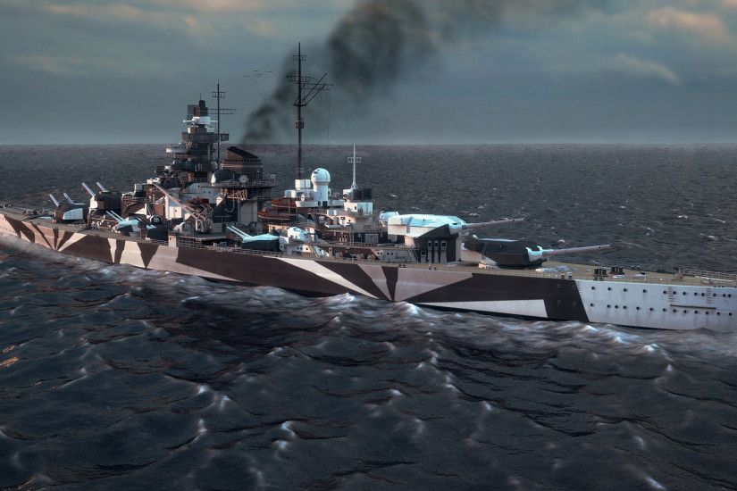 Military - German battleship Tirpitz Battleship Bakgrund