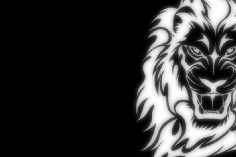 Lion Black and White Wallpaper HD