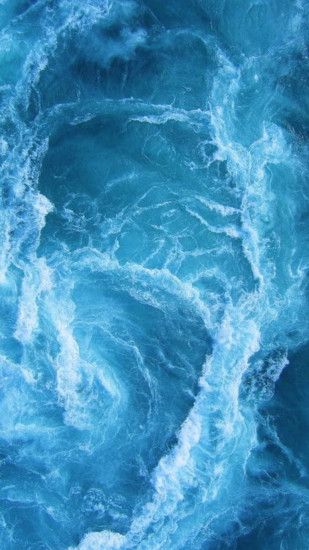 Swirling Blue Ocean Waves iPhone 6+ HD Wallpaper ...