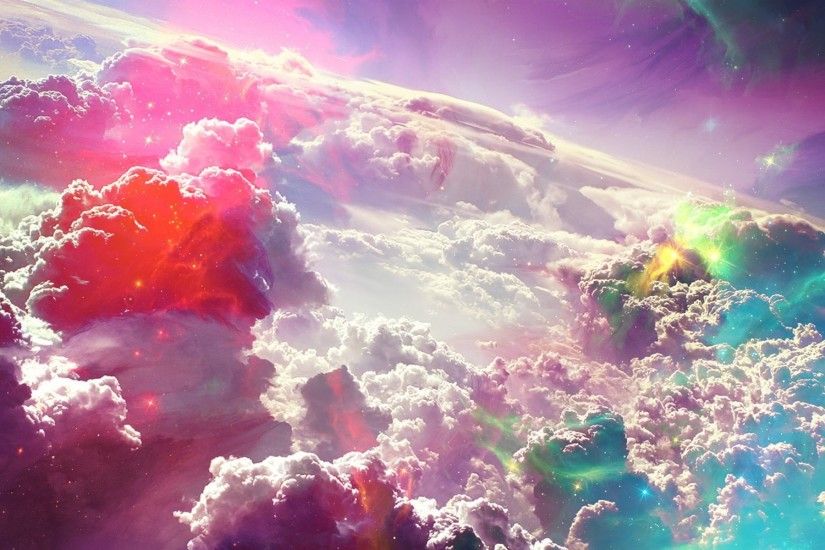 Colorful Fantasy Clouds Art HD Wallpaper