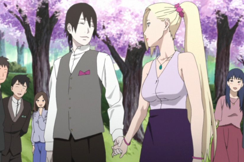 Ino attending Naruto and Hinata's wedding with Sai.