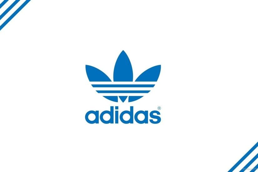 Blue and White Adidas Logo Wallpaper picture