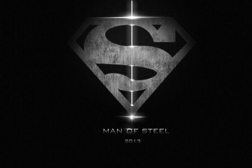 Man Of Steel Black and White HD Wallpaper
