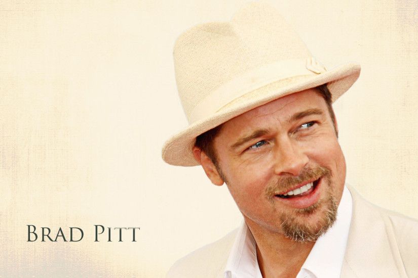 Brad Pitt wearing White Hat 1920x1080 wallpaper