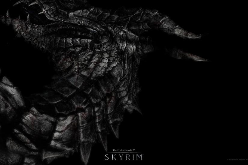 The Elder Scrolls V: Skyrim wallpaper dragon head