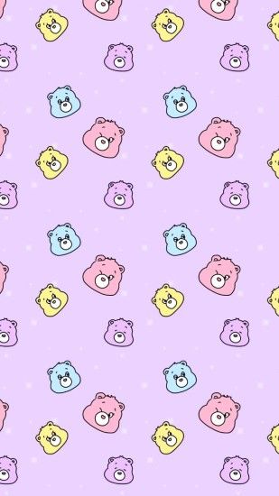 Bear Wallpaper, Care Bears, Phone Wallpapers, Kawaii, Basket, Girly, Walls,  Paper, Candy