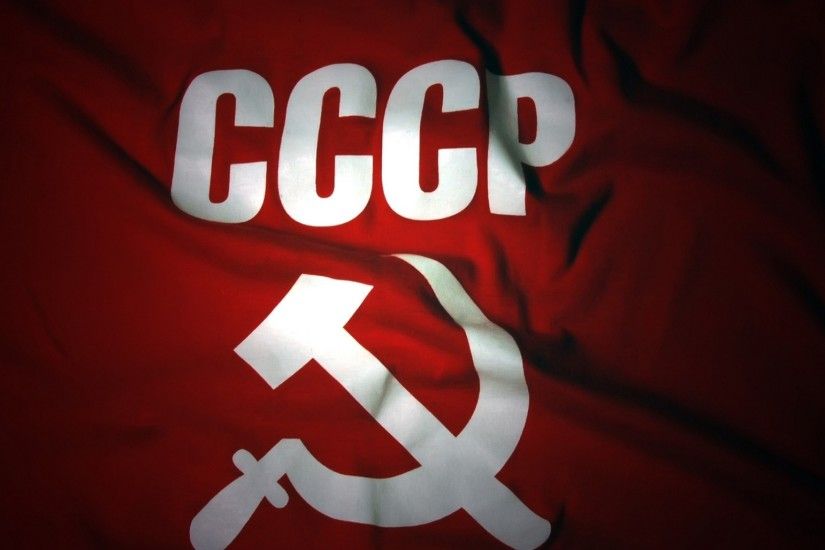 Preview wallpaper flag, ussr, russia, sickle 2048x1152