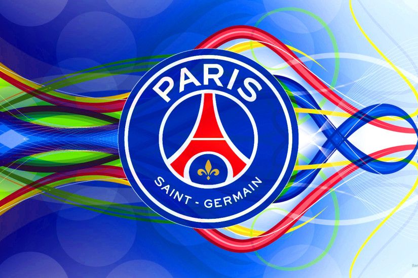 Blue Paris Saint-Germain logo wallpaper.