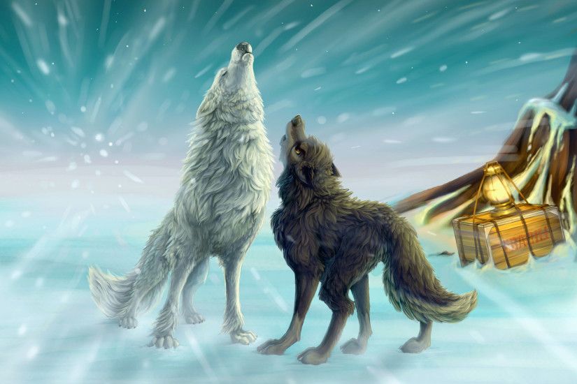 desktop anime wolf wallpaper