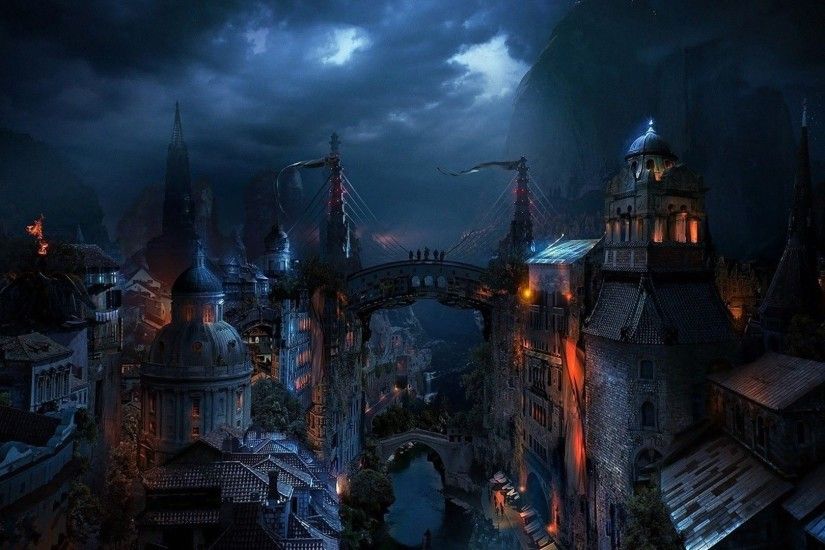 Fantasy Cities Art HD Wallpaper. Â« Â»