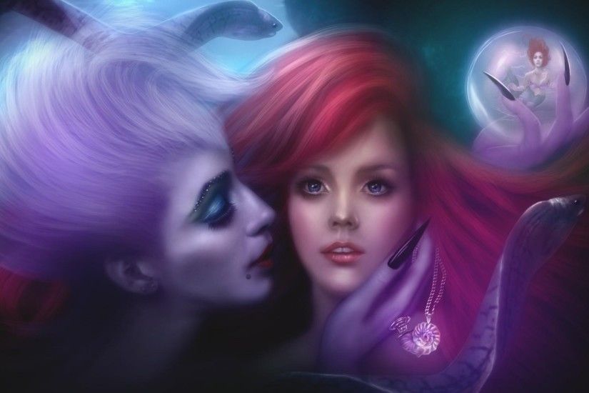 Princess Ariel Movie Little Mermaid Animated Film Fanart Dark Fantasy Walt  Disney Free