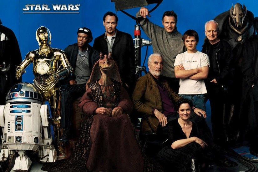 Movie - Star Wars George Lucas C-3PO Jar Jar Binks Harrison Ford R2-