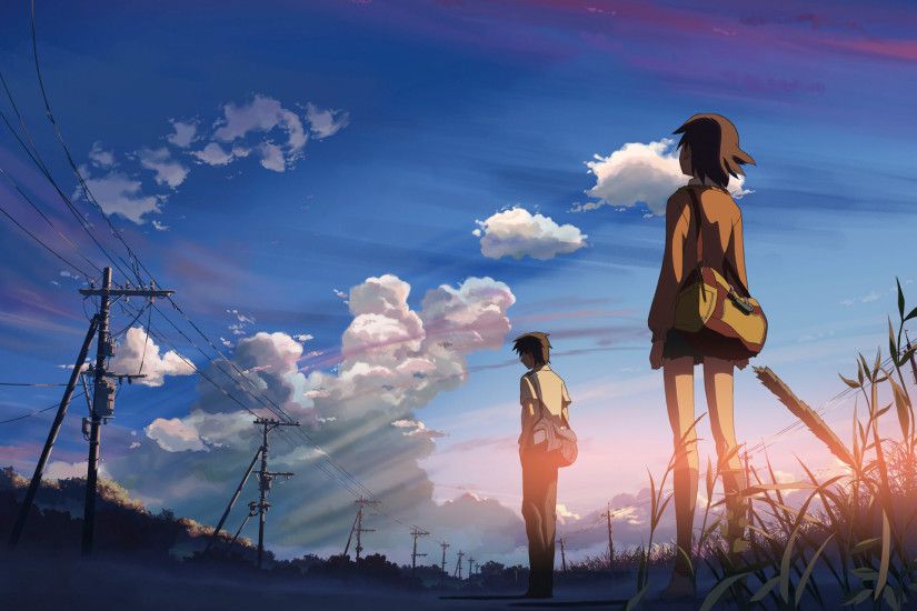 anime-love-couple-country-fields-blue-sky-art-