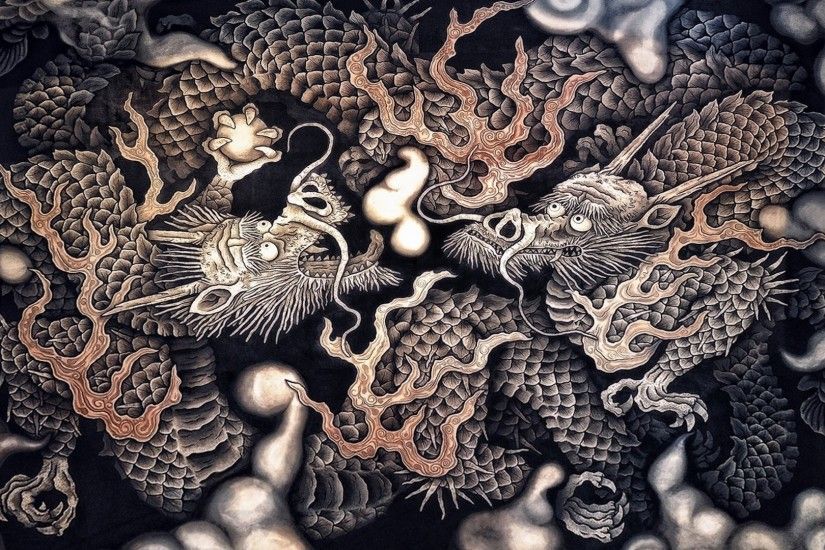 dragons zen buddhism temple 1920x1080 wallpaper Art HD Wallpaper