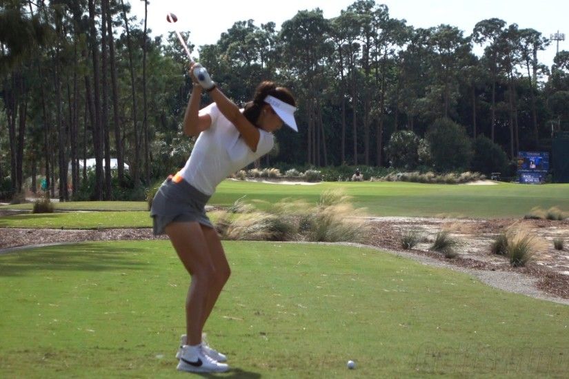 MICHELLE WIE 120fps SLOW MOTION DRIVE GOLF SWING 2015 CME CHAMPIONSHIP  1080p HD - YouTube