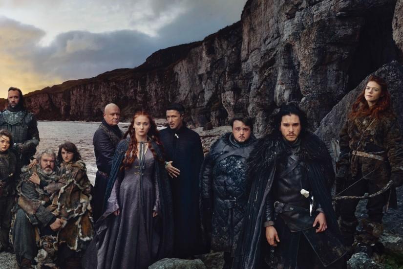 Preview wallpaper game of thrones, kit harington, sophie turner, maisie  williams, rory