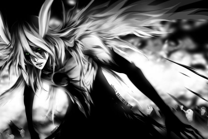 Preview wallpaper anime, ulquiorra, gillian, black and white, background  1920x1080