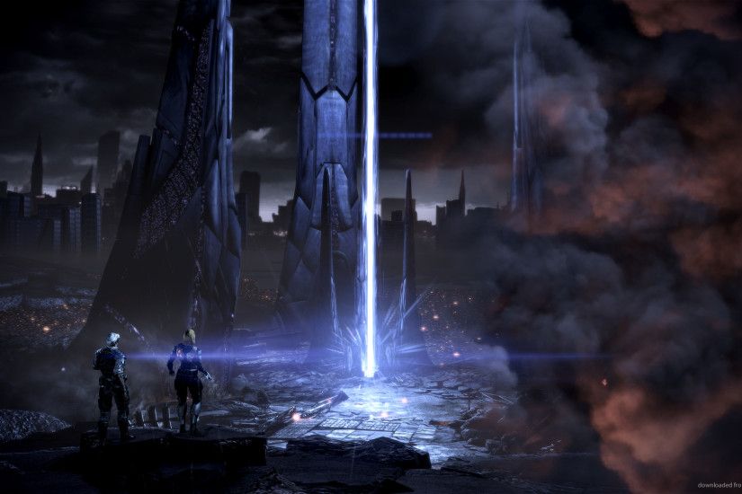 Citadel, Mass Effect, skyscraper, space station, digital art .