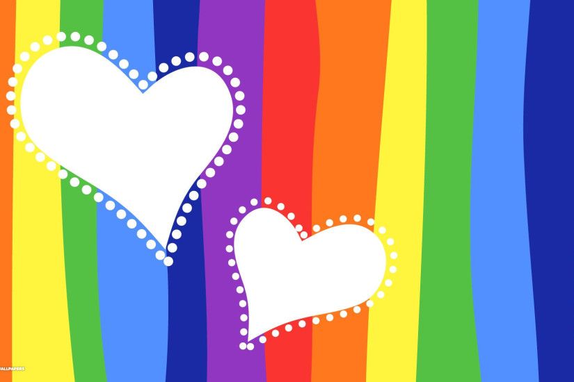 colorful background love heart 1920x1080