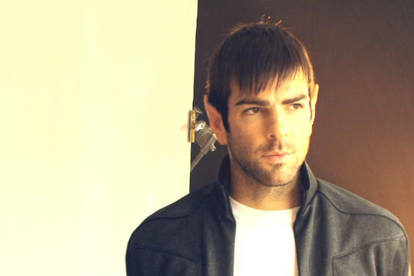 Photo of Behind the scenes: Zachary Quinto as Spock.