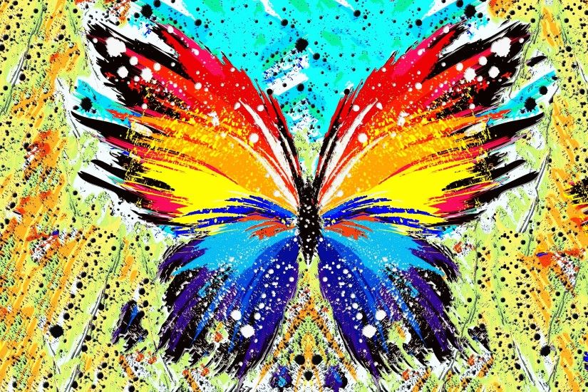 abstract, Paint Splatter, Butterfly Wallpapers HD / Desktop and Mobile  Backgrounds