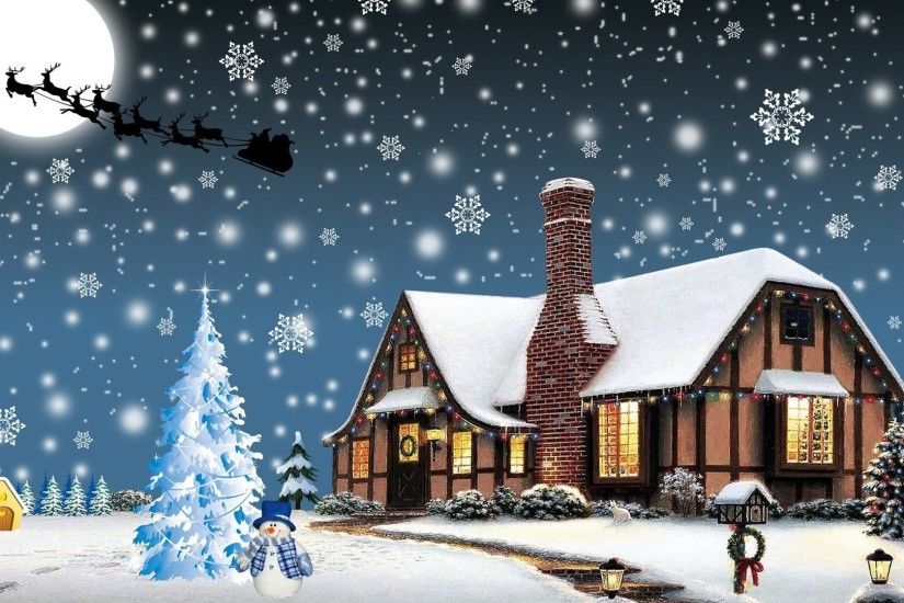 Sleigh Tag - Perfect Christmas Eve Feliz Navidad Firefox Persona Reindeer  Winter Snowflakes Xmas Night Santa
