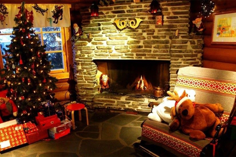 Christmas fireplace wallpaper - Holiday wallpapers - #