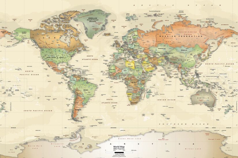 Antique World Map Wallpaper | Retratos