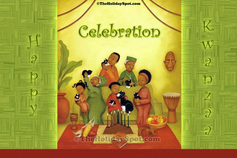 1920x1200 resolution desktop illustration of African-American festival,  Kwanzaa .