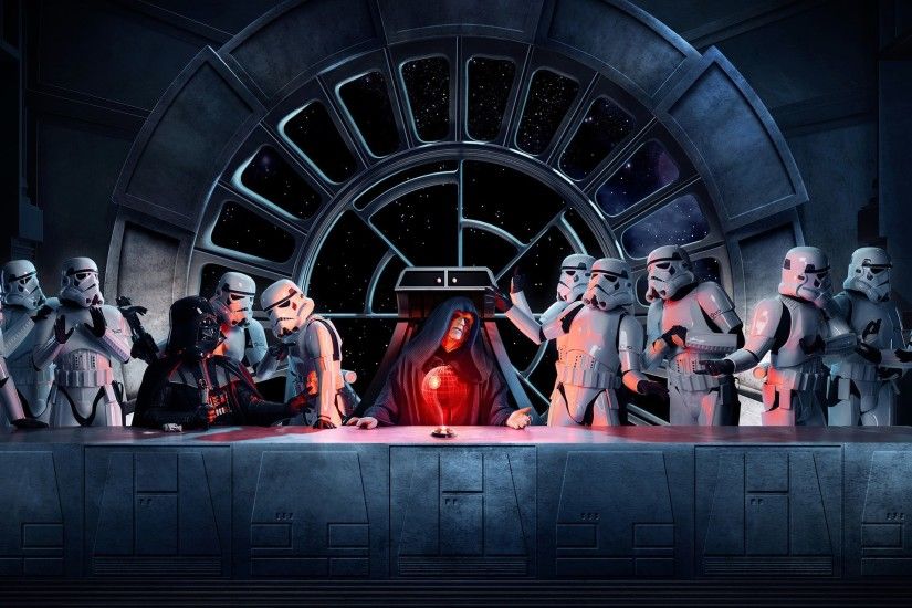 General 2500x1278 Star Wars Darth Vader Emperor Palpatine stormtrooper The Last  Supper