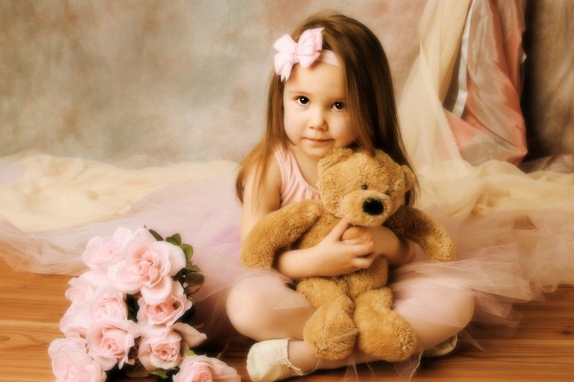 Cute Baby With Teddy Bear Cute HD k Wallpapers