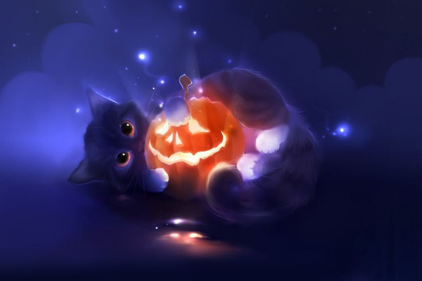 wallpaper hd halloween cat ; eWsN3c