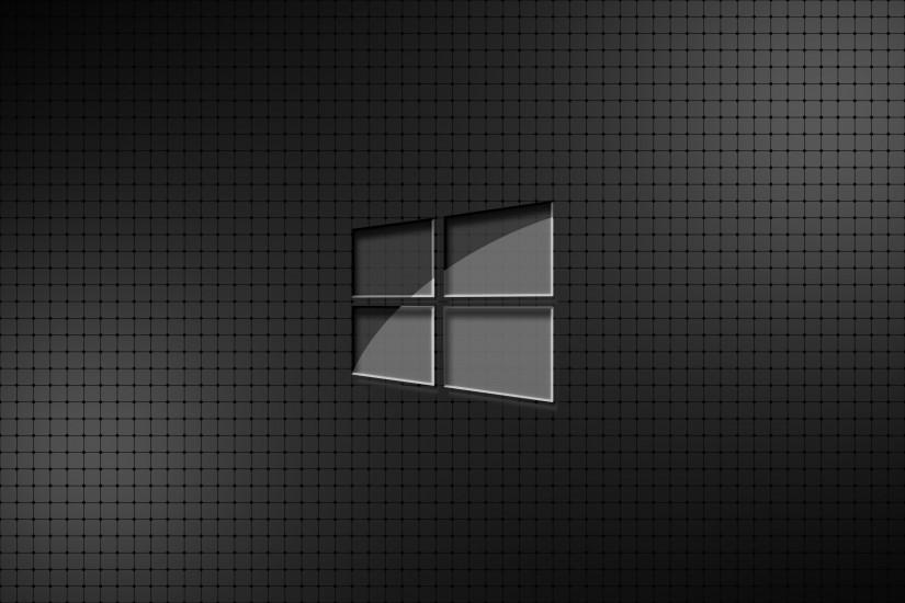 Glass Windows 10 on a grid wallpaper