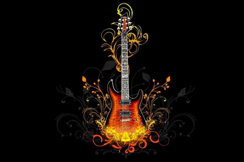 1920x1200 in Flames wallpaper from Skulls wallpapers Flaming Skull With  Guitar Wallpaper Hd ..
