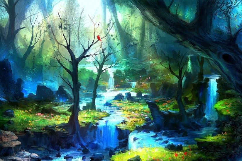 Enchanted Forest Wallpapers Wide Desktop BAckground