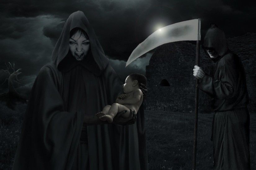 Satanic Satan Demon Death Reaper Scythe Occult Wallpaper At Dark Wallpapers