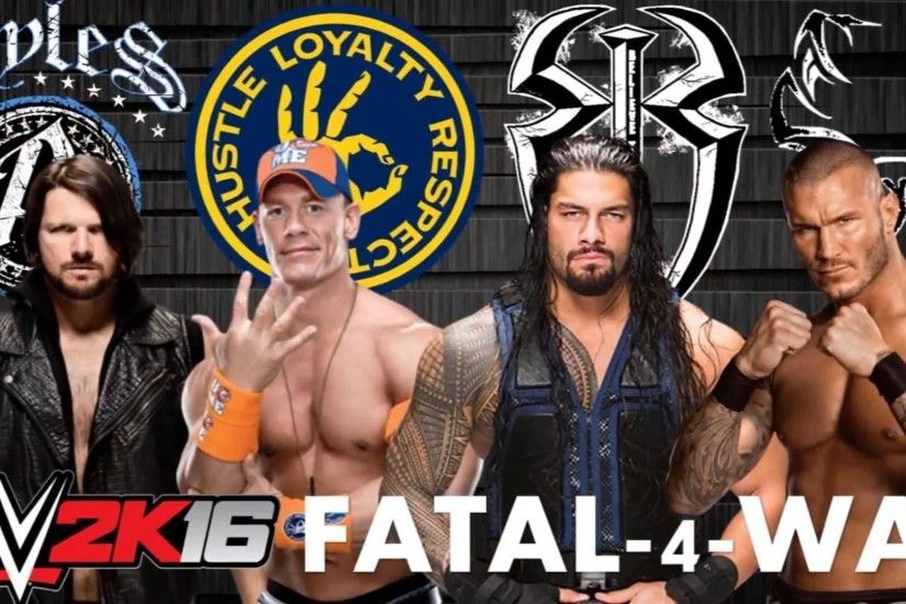 WWE 2K16 - AJ Styles vs John Cena vs Roman Reigns vs Randy Orton .