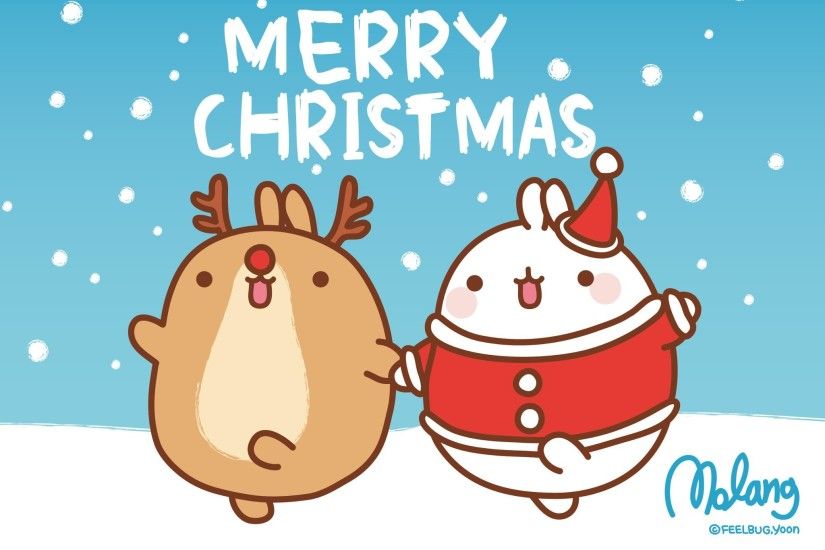 San-X Molang Christmas Desktop Wallpapers - Here are 3 super cute Molang  Desktop Backgrounds for Christmas! Click each image to be taken to the full  size ...