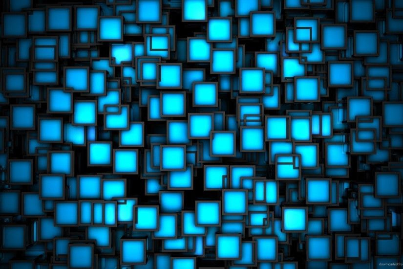 Neon Blue Squares for 1920x1080