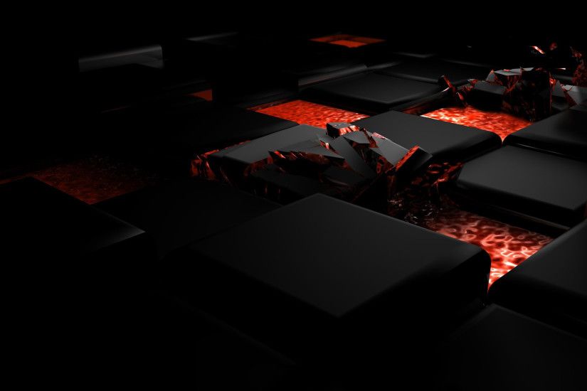 Preview wallpaper cube, fire, dark, light, alloy 2560x1440