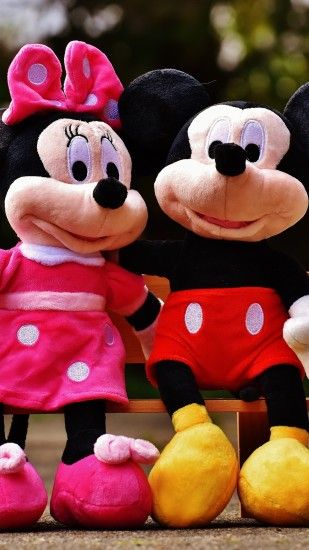 Preview wallpaper mickey mouse, minnie mouse, mouse, toys 1440x2560