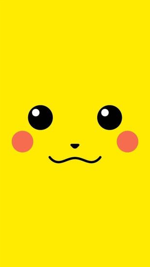 Minimalistic Pikachu Yellow Unicolor Cute Funny Pokemon