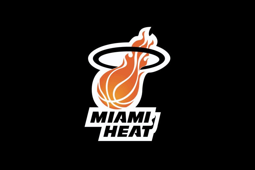 NBA miami heat team logo black wallpapers.