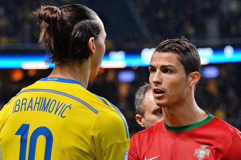 Zlatan IbrahimoviÄ VS Cristiano Ronaldo 1920x1080 wallpaper
