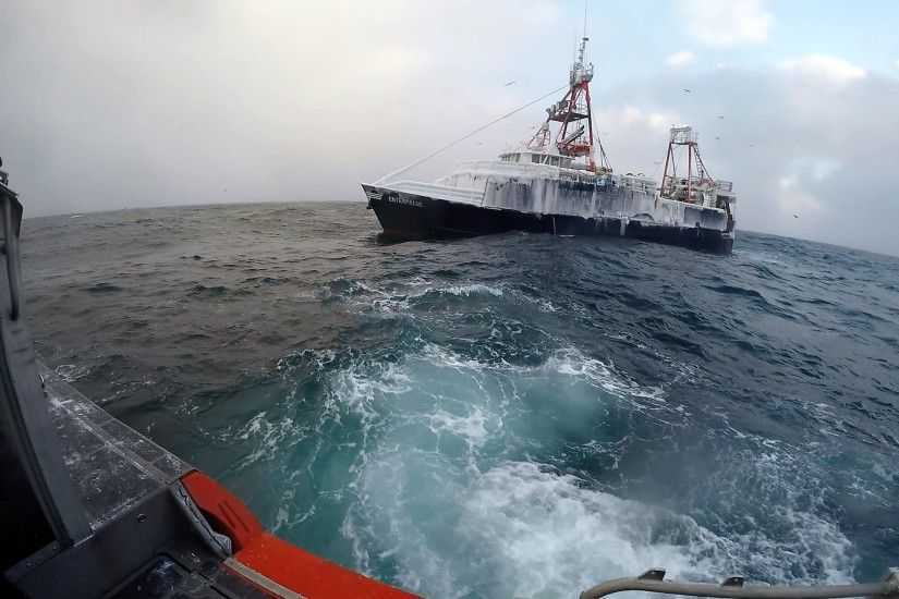 Coast Guard Cutter Bertholf boarding team prepares to board a fishing  vessel in the Bering Sea