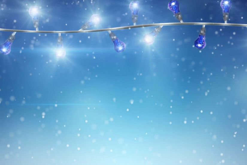 flashing christmas lamps and snowfall loopable background Motion Background  - VideoBlocks